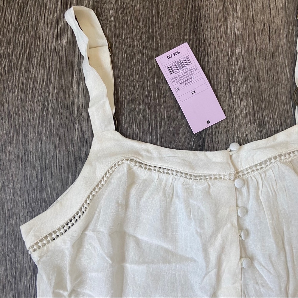 WILD FABLE White Mini Dress W/ Buttons